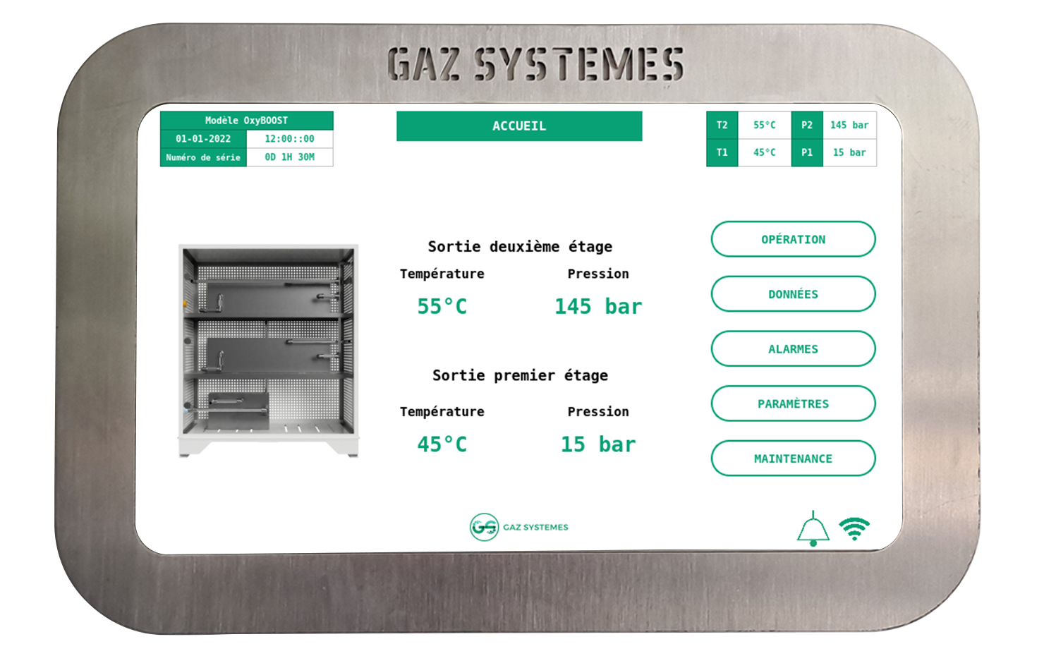 Interface du système OxyBOOST